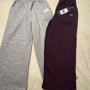 Reebok Gray and Purple Joggers Comfortable Athletic Wear Girls size S (7-8y)